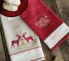 Χριστουγεννιάτικες Πετσέτες Σετ (2 Τεμ) Deer Love Nima Home