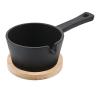 Τηγάνι Σερβιρίσματος Iron 9.5cm Με Βάση Bamboo Estia